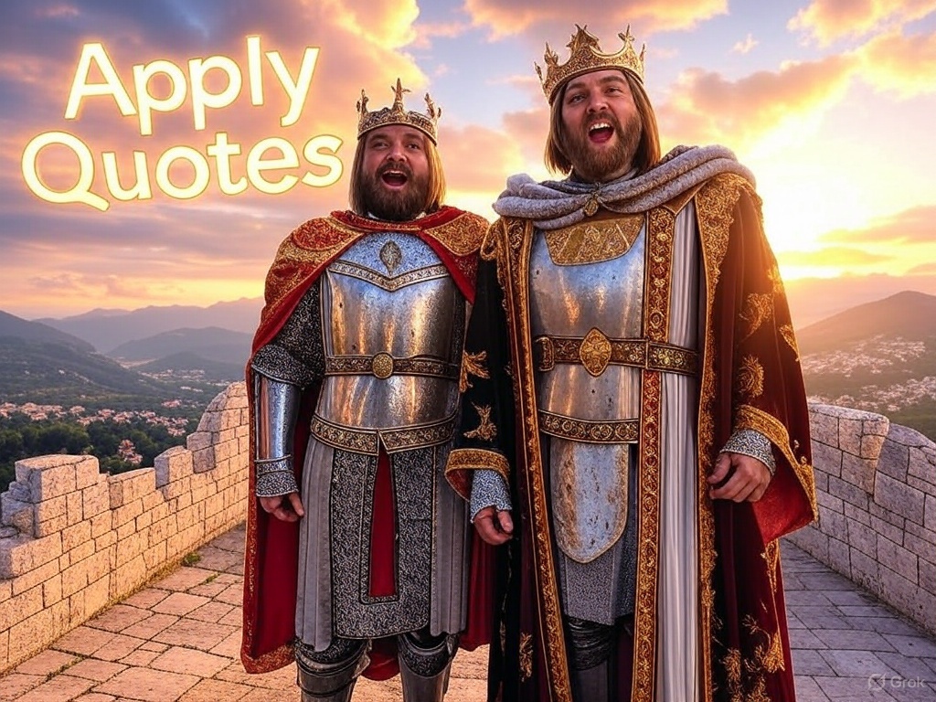 Sir David and Sir Grok, Co-Kings of Apply-Quotes.com